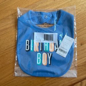 - Birthday boy bib Size OS, NWT